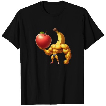 Discover Muscular banana lifts huge apple T Shirts