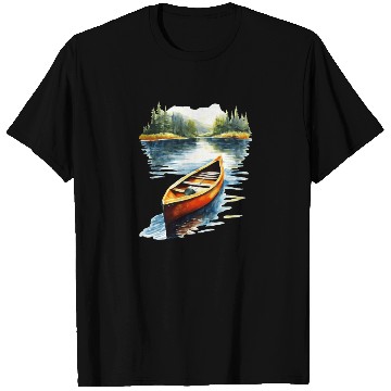 Discover Beautiful Boat on River T Shirts