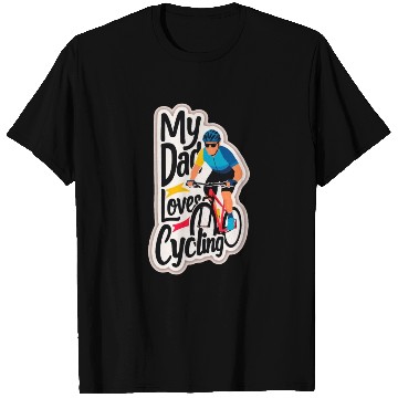 Discover My Dad Loves Cycling Bike - Father's Day T Shirts