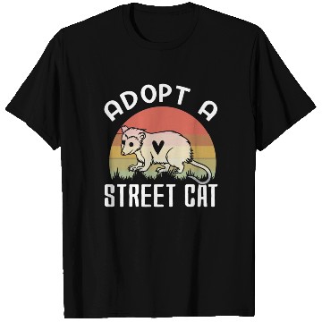 Discover Adopt A Street Cat Funny Opossum Vintage T Shirts