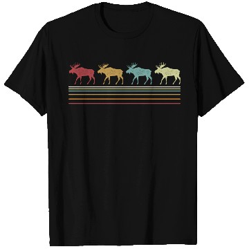 Discover Retro Moose Lover Funny Moose Vintage T Shirts