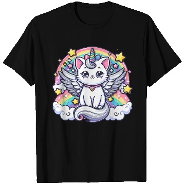 Discover Celestial Charm Unicorn Cat T Shirts