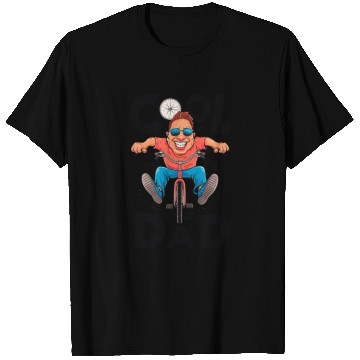 Discover Cool Funny Dad riding bicycle - Father's Day T Shirts