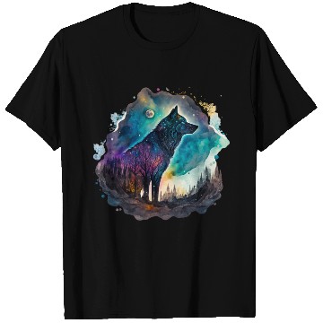 Discover Wolf Print, Cosmic Wolves, Animal Print, Cosmos T Shirts