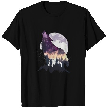 Discover Wolf Print, Cosmic Wolves, Animal Print, Cosmos T Shirts