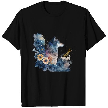 Discover Wolf Print, Cosmic Wolves, Animal Print, Cosmos T Shirts