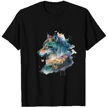 Discover Wolf Print, Cosmic Wolves, Animal Print, Cosmos T Shirts