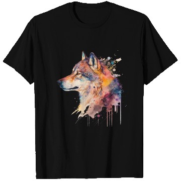Discover Wolf Print, Cosmic Wolves, Animal Print, Cosmos T Shirts