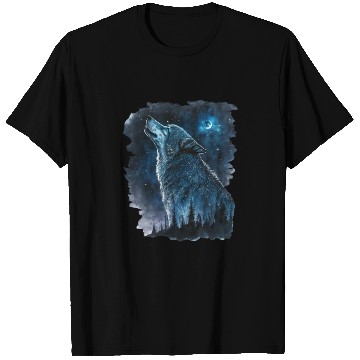 Discover Wolf Print, Cosmic Wolves, Animal Print, Cosmos T Shirts