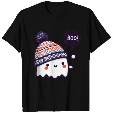 Discover Ghostly Surprise with Knitted Hat T Shirts