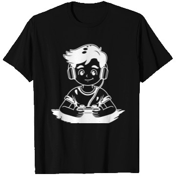 Discover Gaming Boy Sketch T Shirts