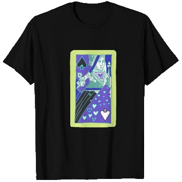 Discover Colourful Queen Of Spades Playing Card T Shirts