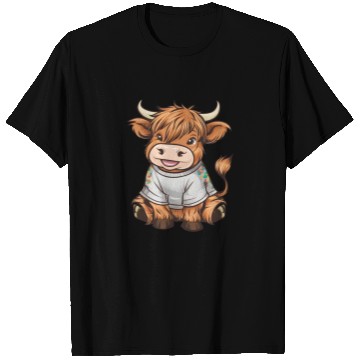 Discover Cute Baby Highland Cow Graphic Highland Cattle T Shirts