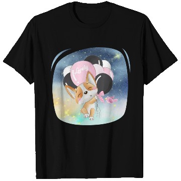 Discover Fox Flying To Space Using Balloon T Shirts