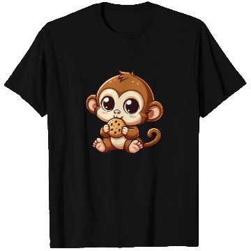 Discover Monkey Chimpanzee Snacking Cookies T Shirts