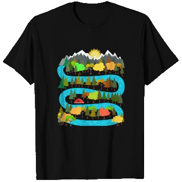 Discover RIVER CAMPING DESIGN T Shirts