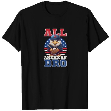 Discover 4th Of July Baseball All American Bro Eagle T Shirts