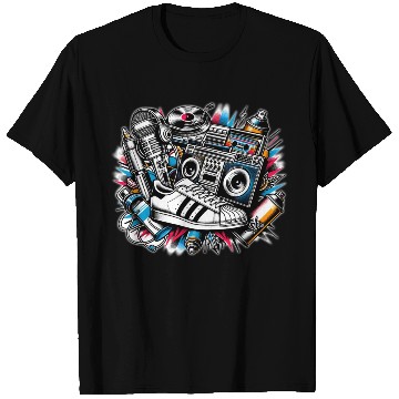 Discover AI 1980s Hip Hop Collage T Shirts