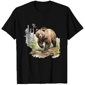 Discover Grizzly Bear in the Wild T Shirts