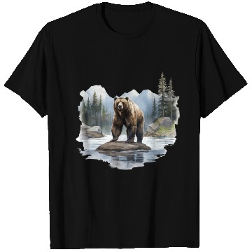 Discover Grizzly Bear in the Wild T Shirts
