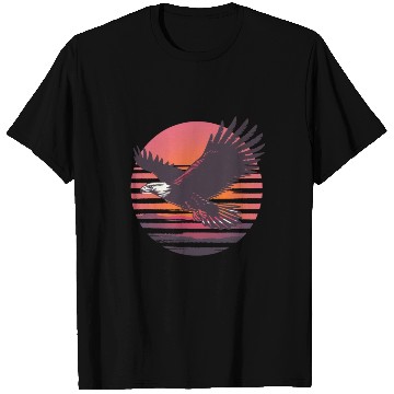 Discover Majestic Eagle Sunset Flight T Shirts