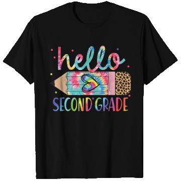 Discover Back To School Hello second 2nd Grade Leopard T Shirts