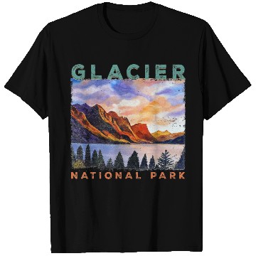 Discover Glacier National Park US Montana parks T Shirts