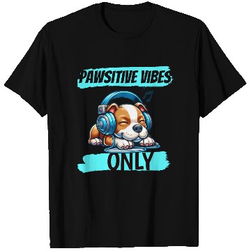 Discover Pawsitive vibes only pitbull T Shirts