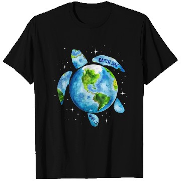 Discover Earth Day Restore Earth Sea Turtle Art T Shirts