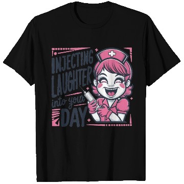 Discover Vintage Nurse Injecting Laughter T Shirts