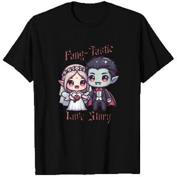 Discover Vampire Bride and Groom Love Story T Shirts