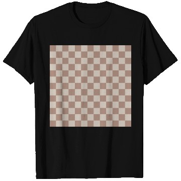 Discover Brown Classic Checkered Big Checkerboard T Shirts