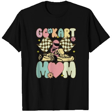 Discover Go Kart Mom Groovy Racing Mom Karting Racer T Shirts