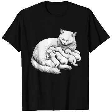 Discover Breastfeeding Mother Cat T Shirts