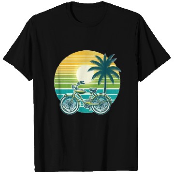 Discover Retro Bike and Palm Tree T Shirts