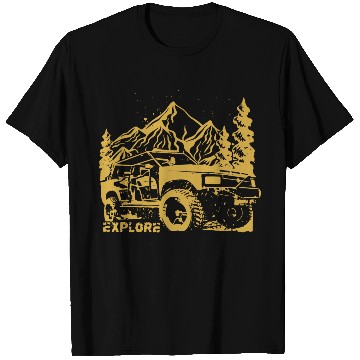 Discover Jeep Car and Nature Mount T Shirts