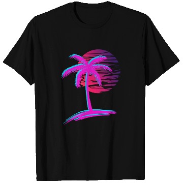 Discover sunset Vaporwave Palm Tree Aesthetic Tropical T Shirts