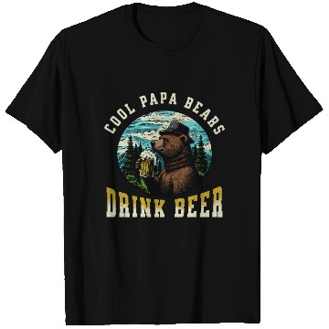 Discover Cool Papa Bears Drink Beer T Shirts