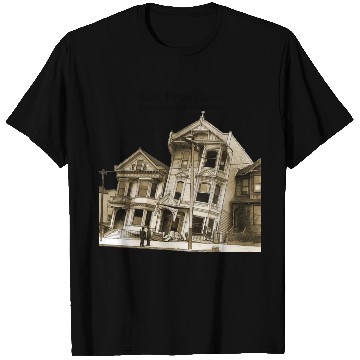 Discover San Francisco 1906 Earthquake Illustration URM T Shirts