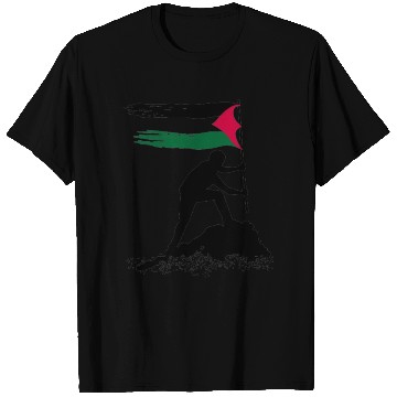 Discover free palestine standing flag silhouette T Shirts
