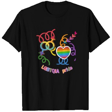 Discover LGBTQIA+ Pride Rainbow Heart T Shirts