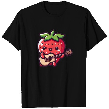 Discover cute strawberry with guitar T Shirts