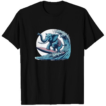 Discover Surfing elephant T Shirts