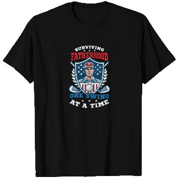 Discover 4th Of July Golf Surviving Fatherhood Swing T Shirts
