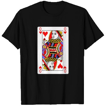 Discover Queen of Hearts Playing Card T Shirts