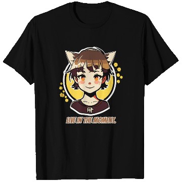 Discover Live in the Moment: Manga Anime Girl T Shirts