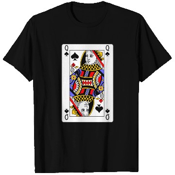 Discover Queen of Spades Playing Card T Shirts