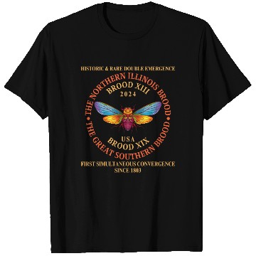 Discover Cicada 2024 Event Brood XIX & XIII Emergence T Shirts