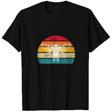 Discover I Like Cicada & Maybe Like 3 People, Retro Sunset T Shirts
