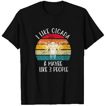 Discover I Like Cicada & Maybe Like 3 People, Retro Sunset T Shirts